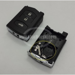 MAZDA КОРПУС ЗА ДИСТАНЦИОННАТА ЧАСТ НА СГЪВАЕМ КЛЮЧ С 3 БУТОНА MAZDA КОРПУС ЗА ДИСТАНЦИОННАТА ЧАСТ НА СГЪВАЕМ КЛЮЧ С 3 БУТОНА