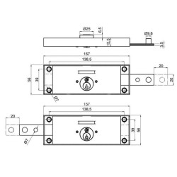 2 pcs garage door lock